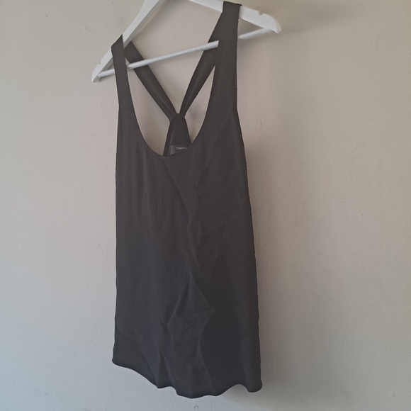 Theory Black Halter Neck Tie Back Slinky Sleeveless Top - Size Small - Picture 2 of 8